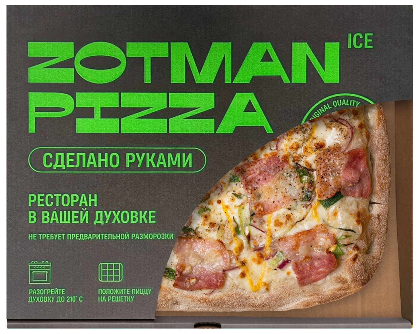 Изображение товара Пицца Зотман Чиз карбонара 420г замороженная вкусная и сытная