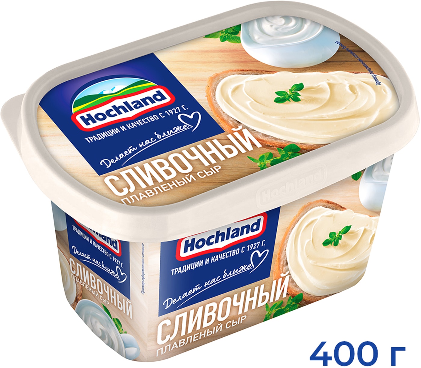 Изображение товара Сыр плавленый Hochland Сливочный 55% 400г