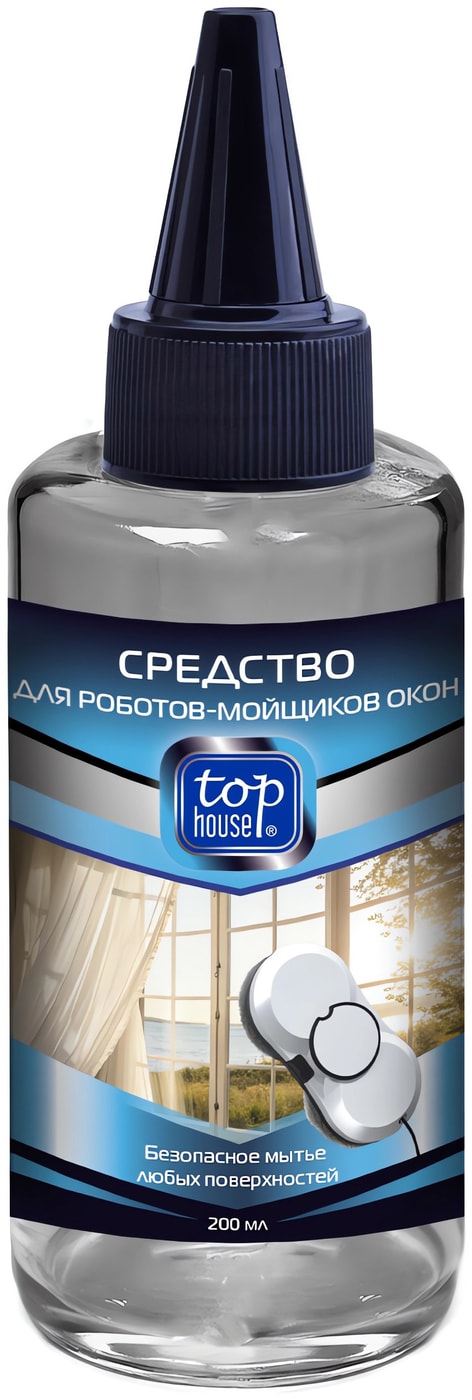 Изображение товара Средство чистящее Top house для роботов-мойщиков окон 200мл Изображение товара Средство чистящее Top house для роботов-мойщиков окон 200мл