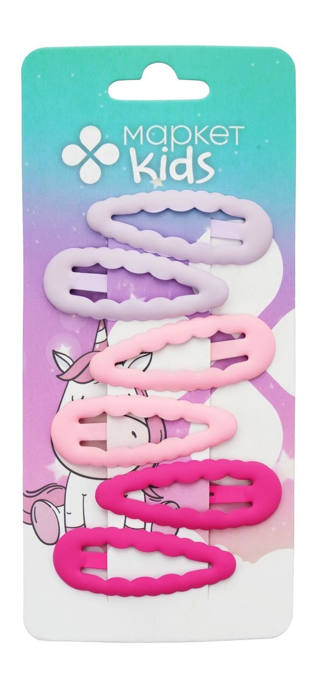 Изображение товара Зажимы для волос Маркет Kids 6шт - набор детских заколок и резинок