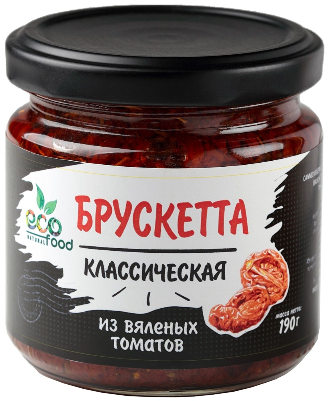 Изображение товара Брускетта Ecofood из вяленых томатов классическая 190г