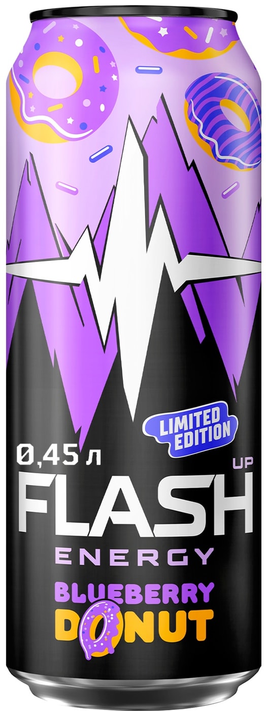 Изображение товара Энергетический напиток Flash Up Energy Blueberry Donat 450мл черника и пончик
