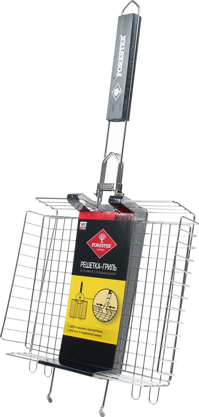 Изображение товара Решетка-гриль Forester Mobile BQ-S03М со съемной ручкой 24*30см