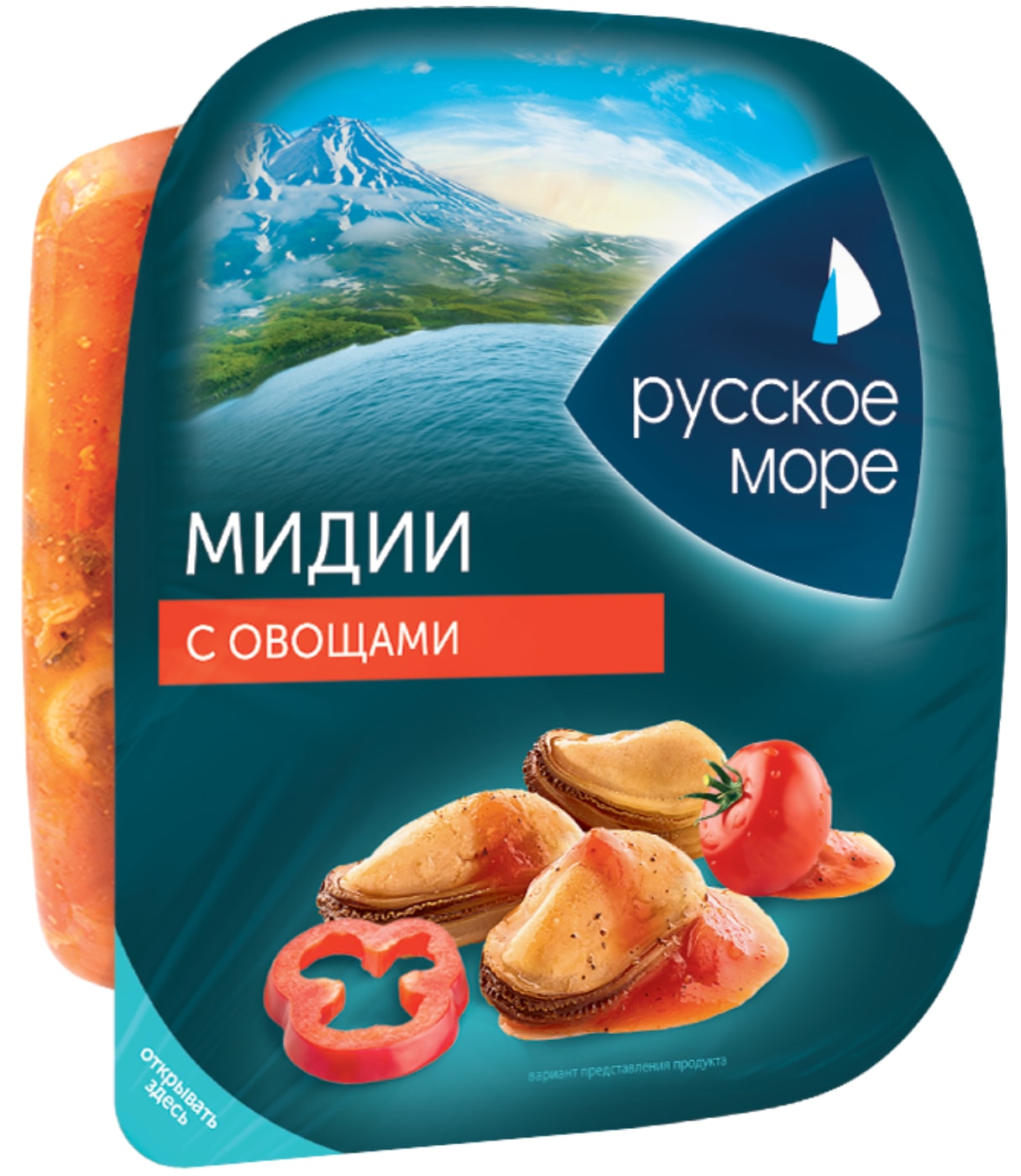 Изображение товара Мидии Русское море с овощами 150г