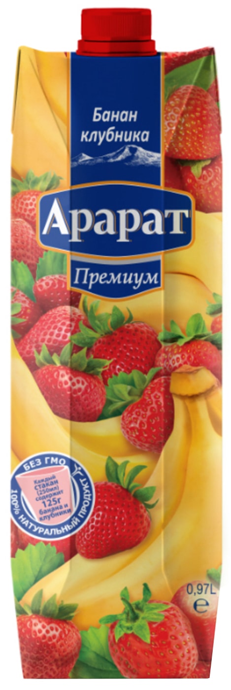 Изображение товара Нектар Арарат Бананово-клубничный с мякотью 970мл