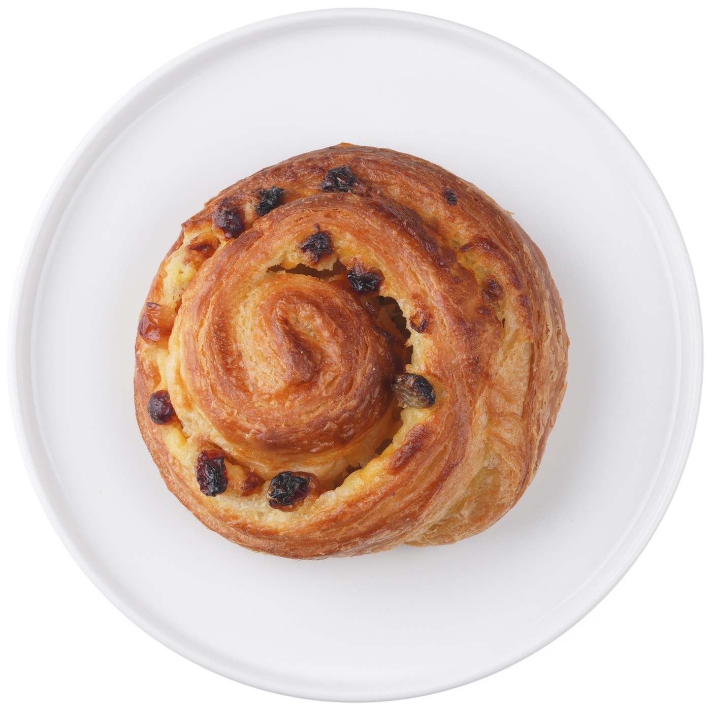 Изображение товара Улитка с ванильным кремом и изюмом на сливочном масле 80г