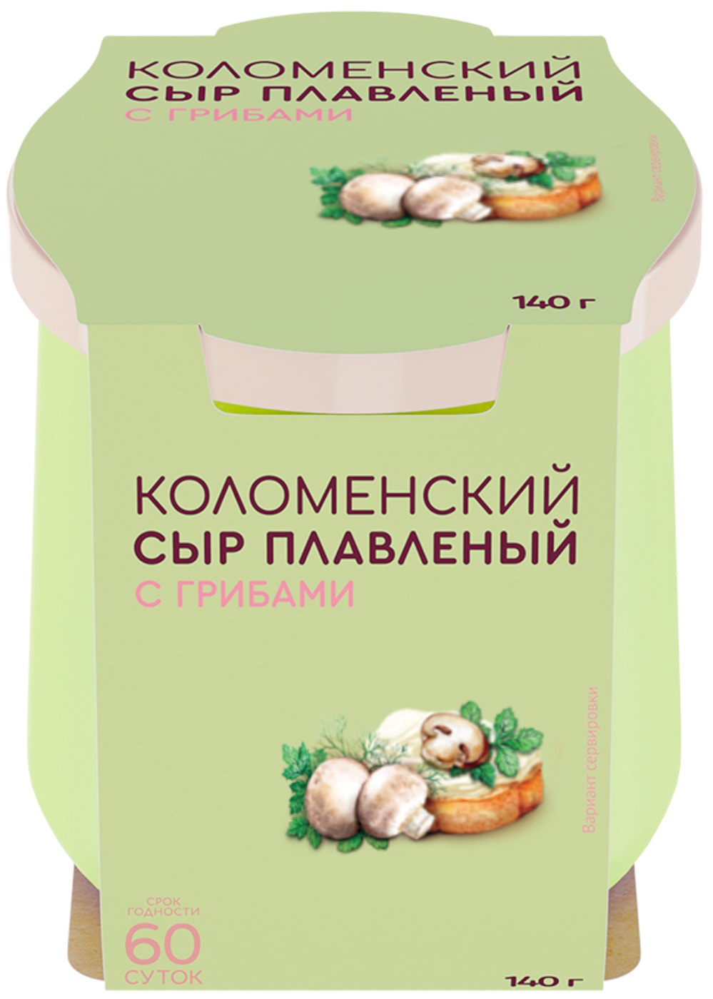 Изображение товара Плавленый сыр Коломенский с грибами 60% 140г натуральный вкус