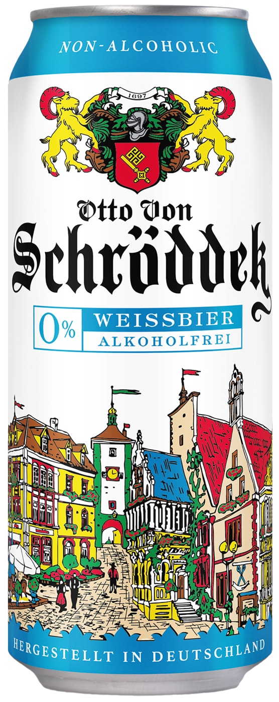 Изображение товара Пиво Otto von Schrödder безалкогольное 0% 500мл