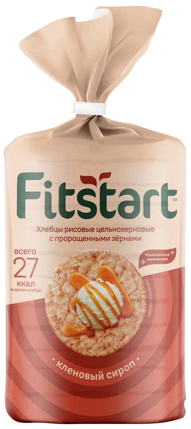 Изображение товара Хлебцы рисовые с кленовым сиропом Fitstart 100 г натуральный продукт