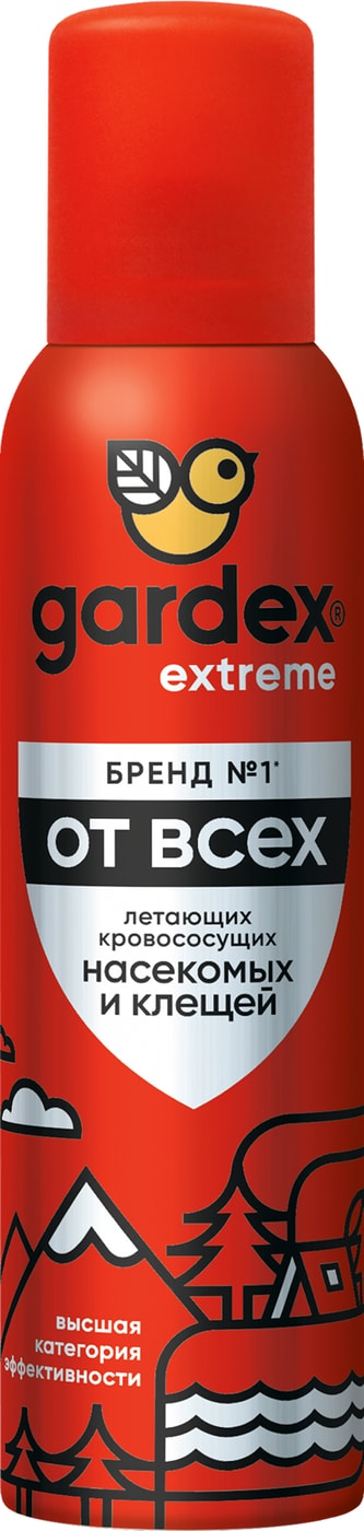 Изображение товара Аэрозоль Gardex Extreme от всех летающих кровососущих насекомых и клещей 150мл Изображение товара Аэрозоль Gardex Extreme от всех летающих кровососущих насекомых и клещей 150мл