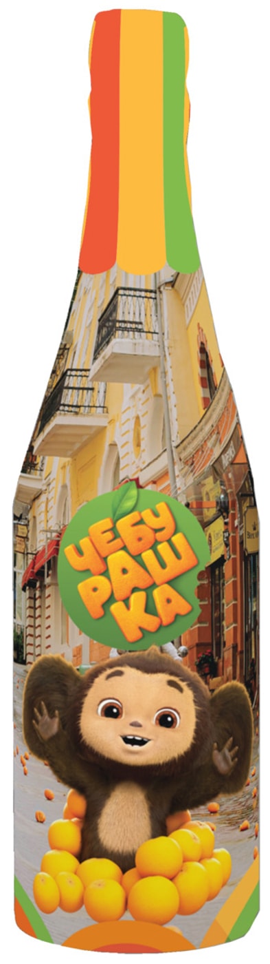 Изображение товара Напиток Чебурашка Апельсин 750мл — газированный напиток с натуральным вкусом апельсина