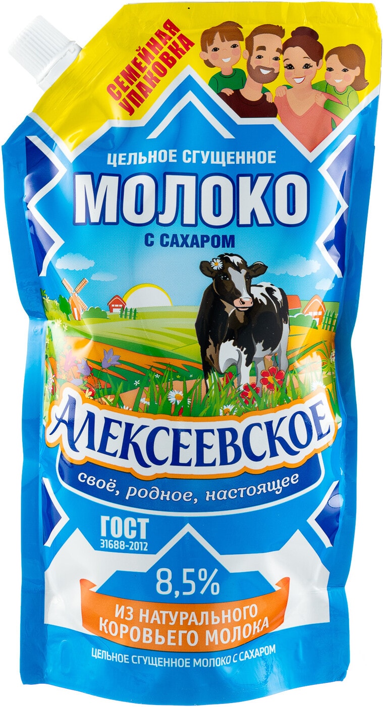 Изображение товара Молоко сгущенное Алексеевское 8.5% 650г