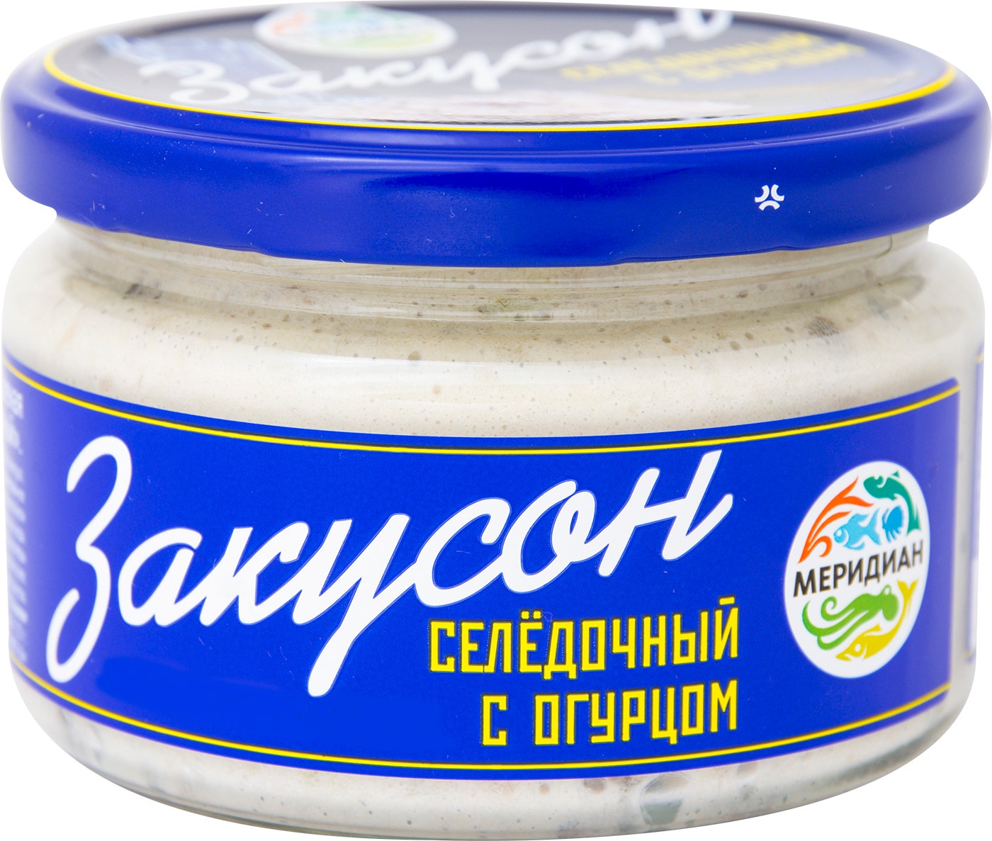 Изображение товара Сельдь рубленная соленая Меридиан Закусон селедочный с огурцом 170г