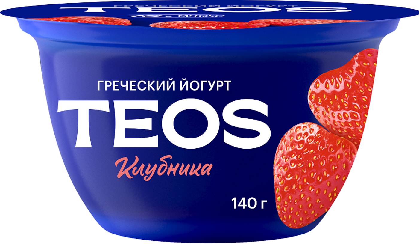 Изображение товара Йогурт Савушкин Греческий Клубника 2% 140г