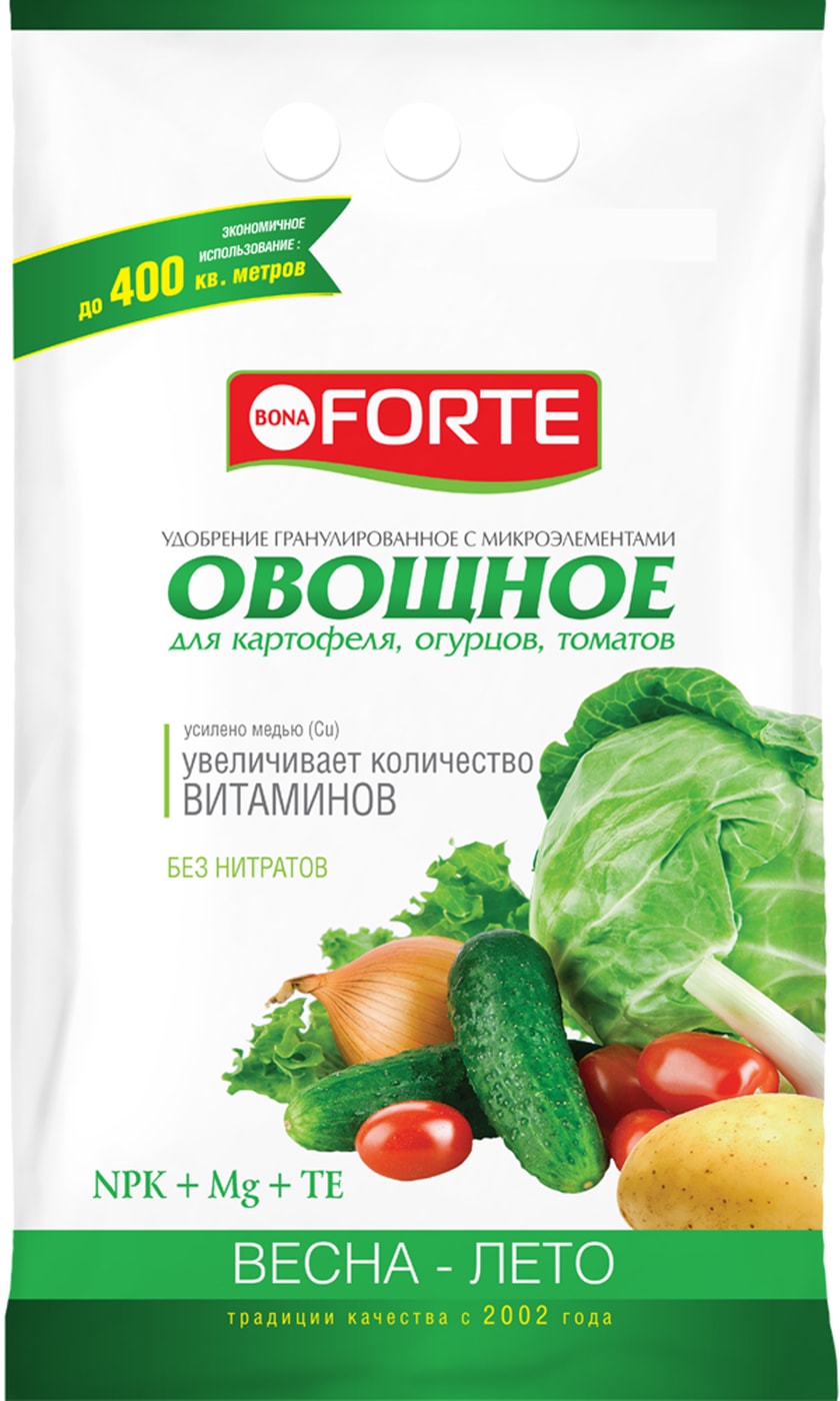 Изображение товара Комплексное удобрение Bona Forte с микроэлементами для овощей 2.5кг