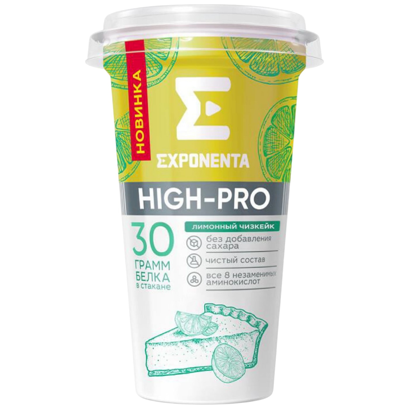 Изображение товара Напиток кисломолочный Exponenta High-Pro Лимонный чизкейк 250г