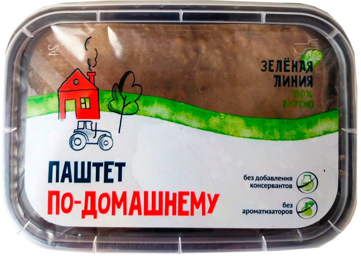 Изображение товара Паштет Зеленая линия По-домашнему категория Б 160г с куриной печенью и пряностями