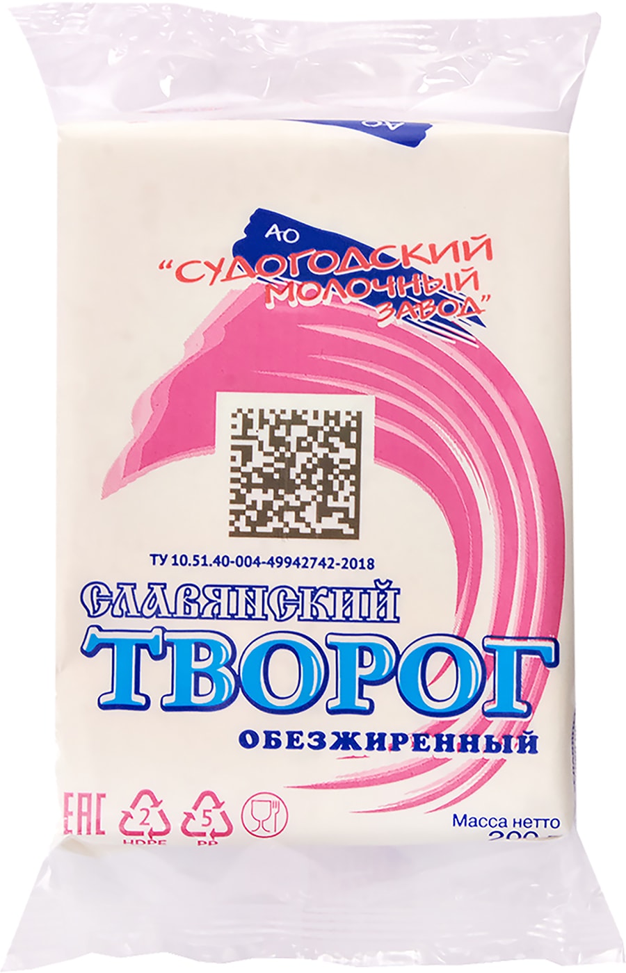 Изображение товара Творог Славянский 0% 200г