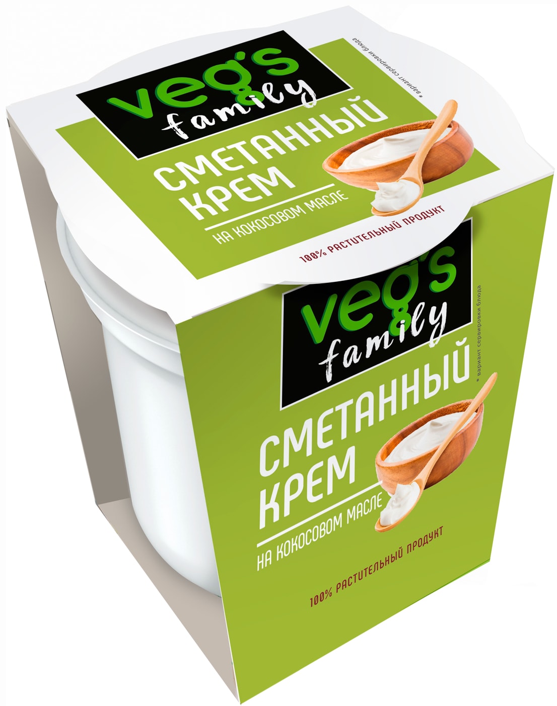 Изображение товара Веганский сметанный крем Vegs Family на кокосовом масле 320г натуральный