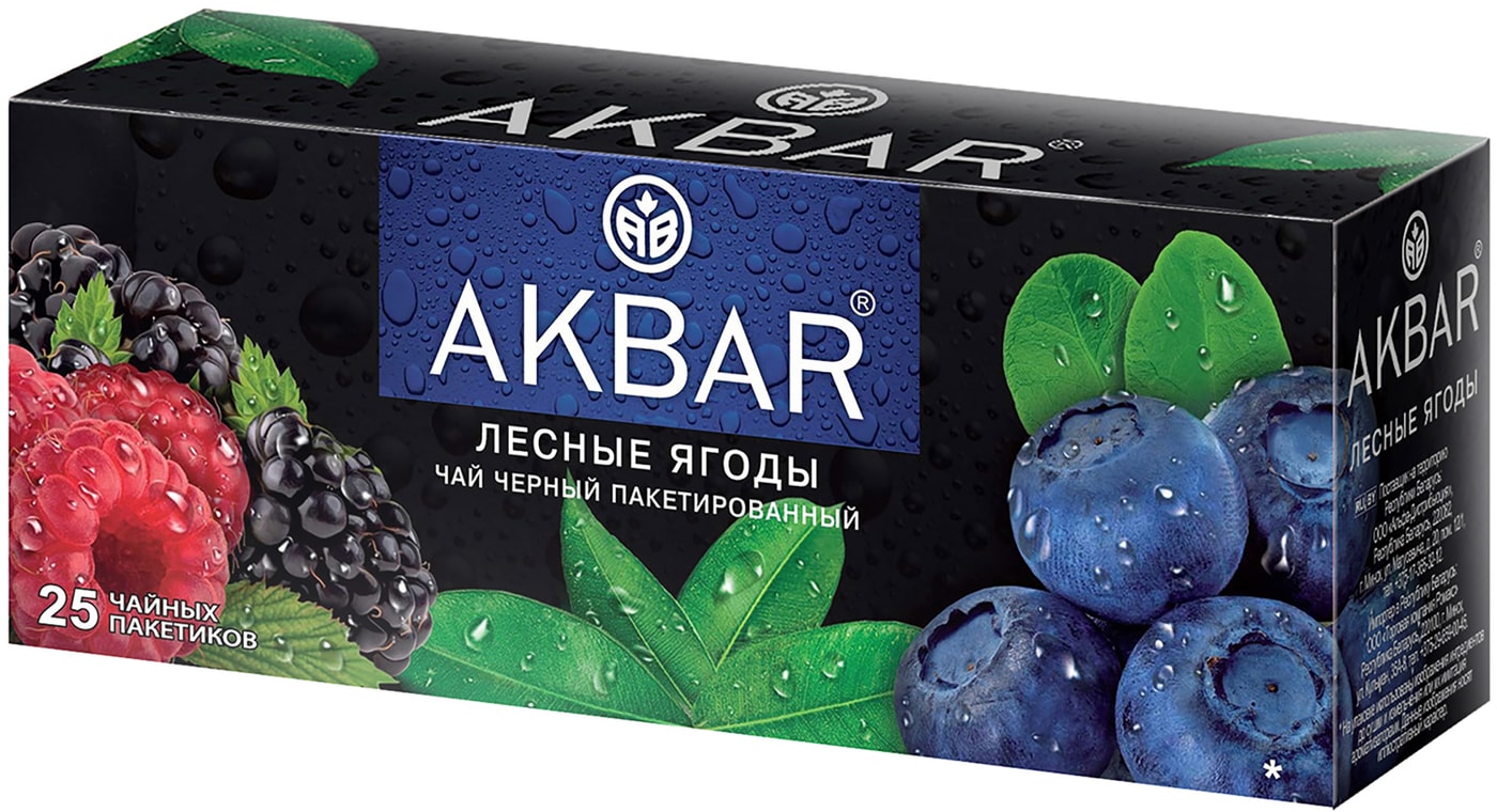 Изображение товара Чай черный Akbar Лесные ягоды 25*1.5г