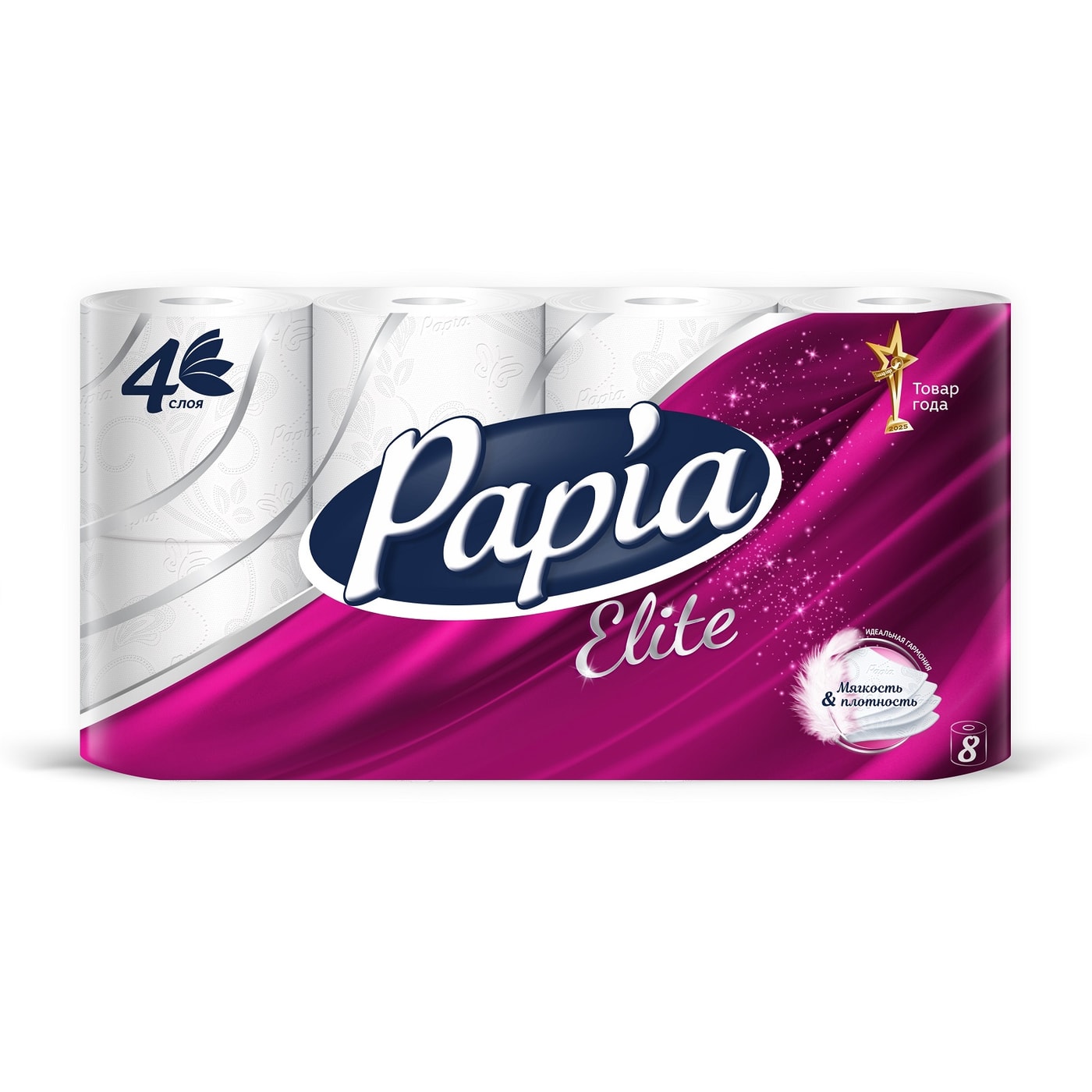 Изображение товара Туалетная бумага Papia Deluxe 4 слоя 8 рулонов высокая мягкость и впитываемость Изображение товара Туалетная бумага Papia Deluxe 4 слоя 8 рулонов высокая мягкость и впитываемость