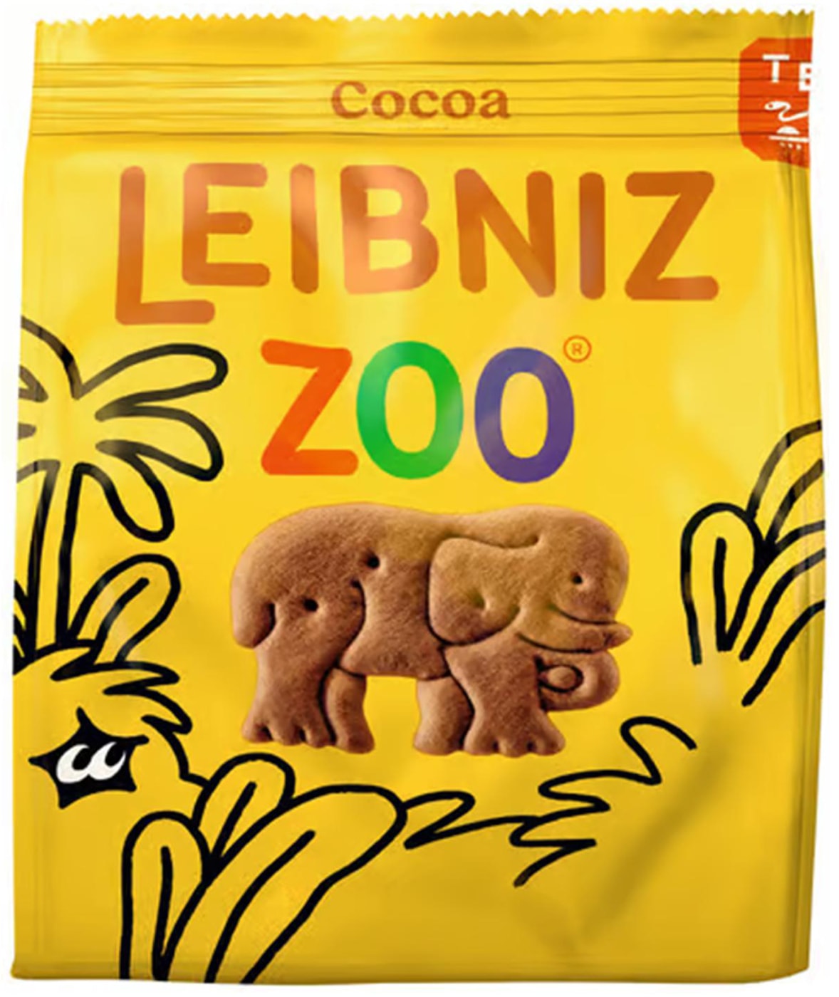 Изображение товара Печенье Leibniz Zoo с какао 100 г - вкусное и хрустящее лакомство из России