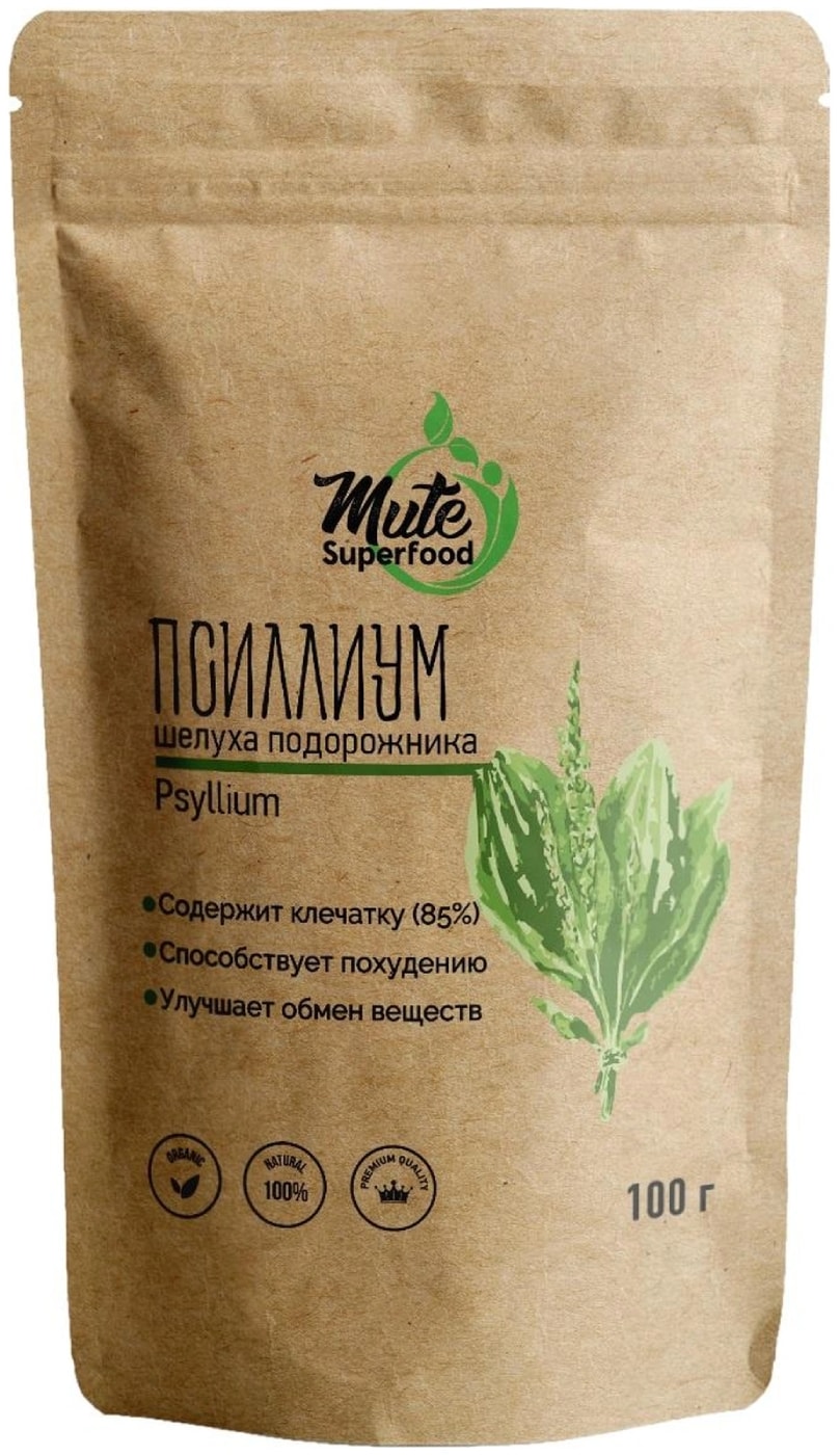 Изображение товара Псиллиум Mute Superfood шелуха подорожника 100г