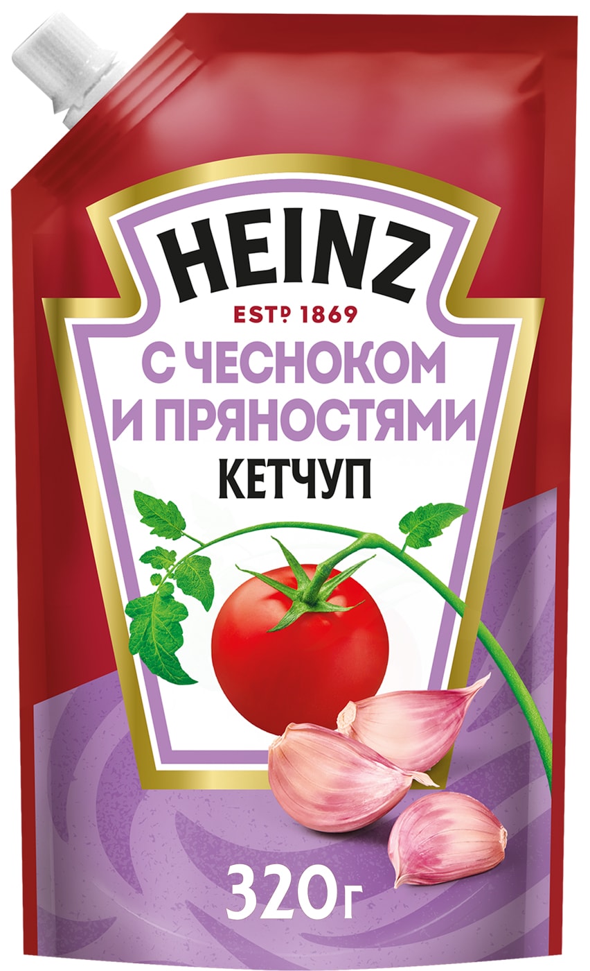 Изображение товара Кетчуп Heinz с чесноком и пряностями 320г