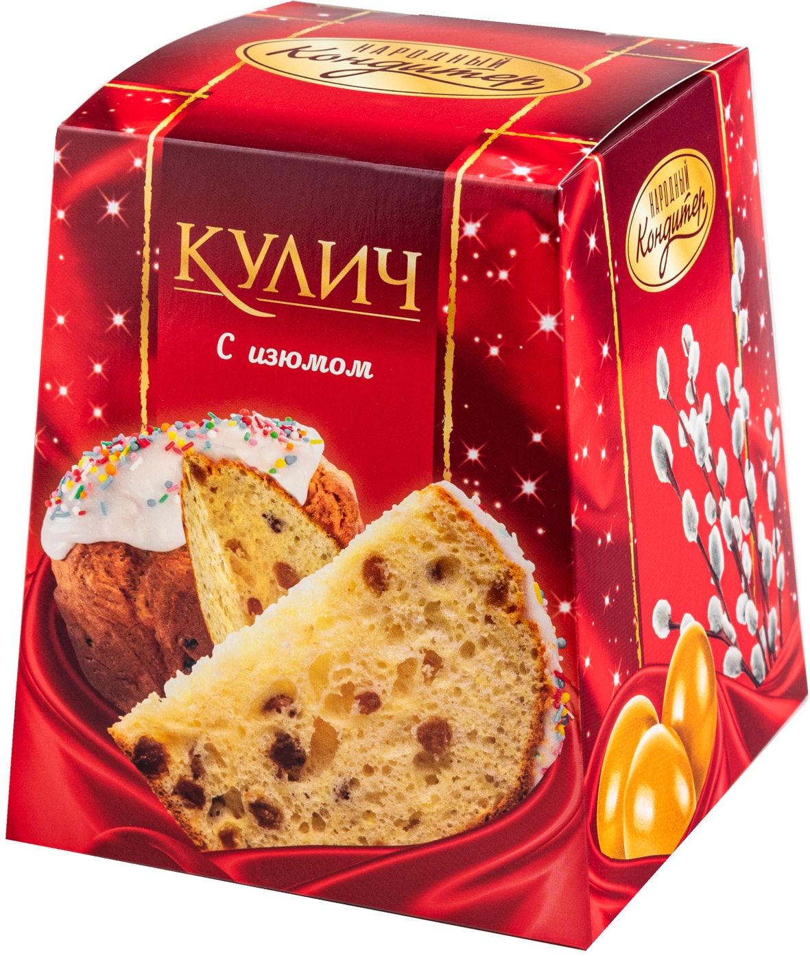 Изображение товара Кулич Народный кондитер С изюмом 330г