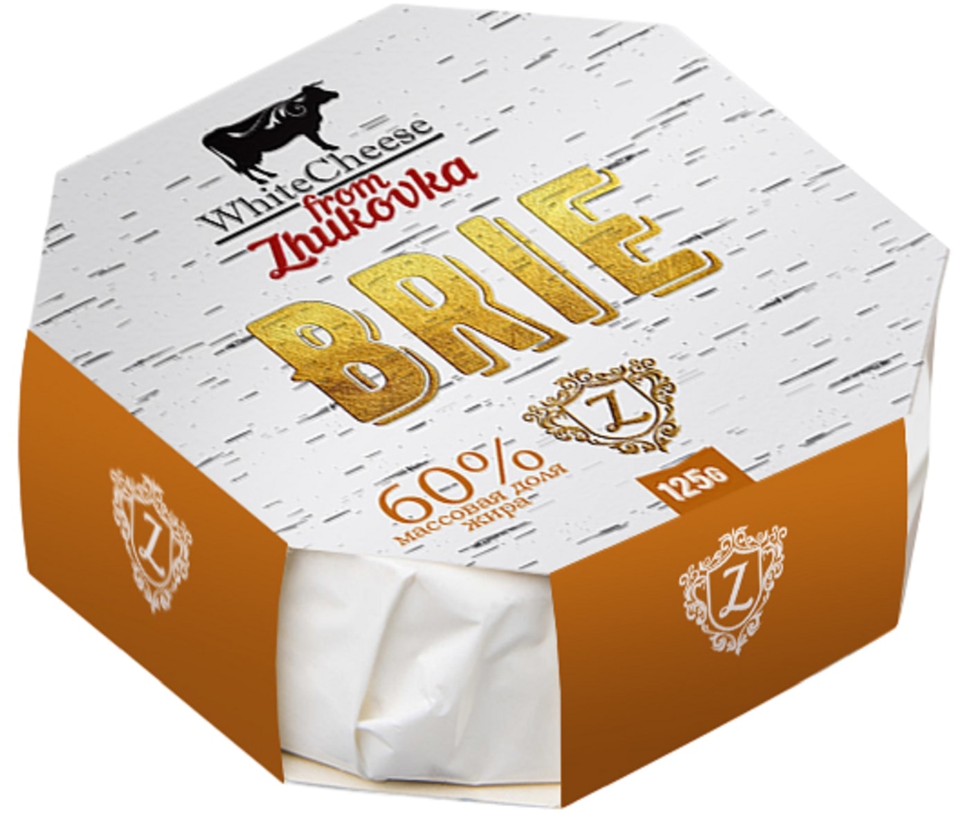 Изображение товара Белый сыр Бри с плесенью 60% жирности 125г от Zhukovka