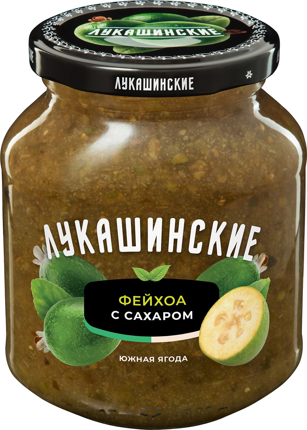 Изображение товара Фейхоа Лукашинские с сахаром 450г натуральные фруктовые консервы