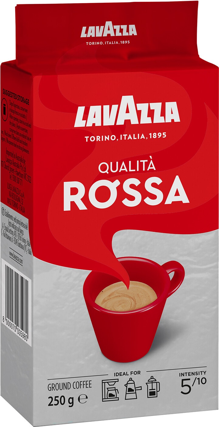 Изображение товара Кофе молотый Lavazza Qualita Rossa 250г — насыщенный аромат и сбалансированный вкус
