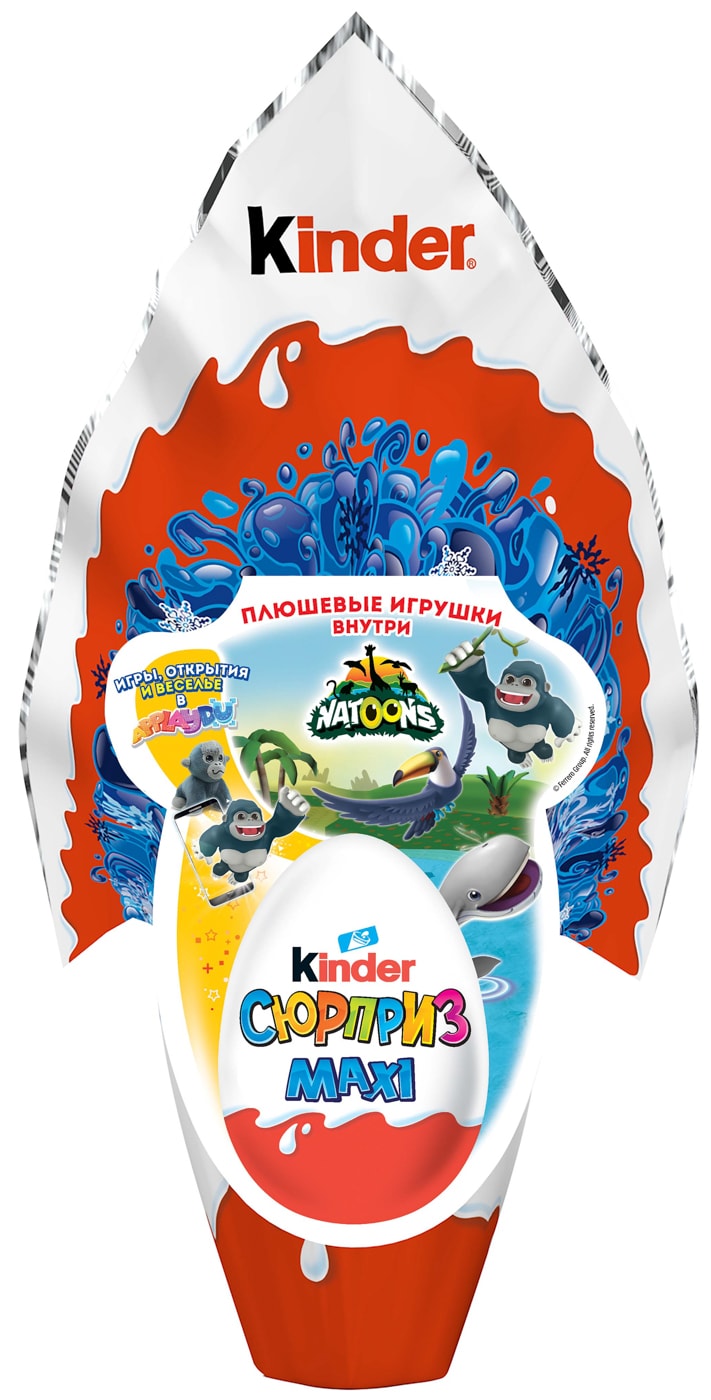 Изображение товара Яйцо с игрушкой Kinder Сюрприз Maxi 150 г - шоколадное лакомство с сюрпризом
