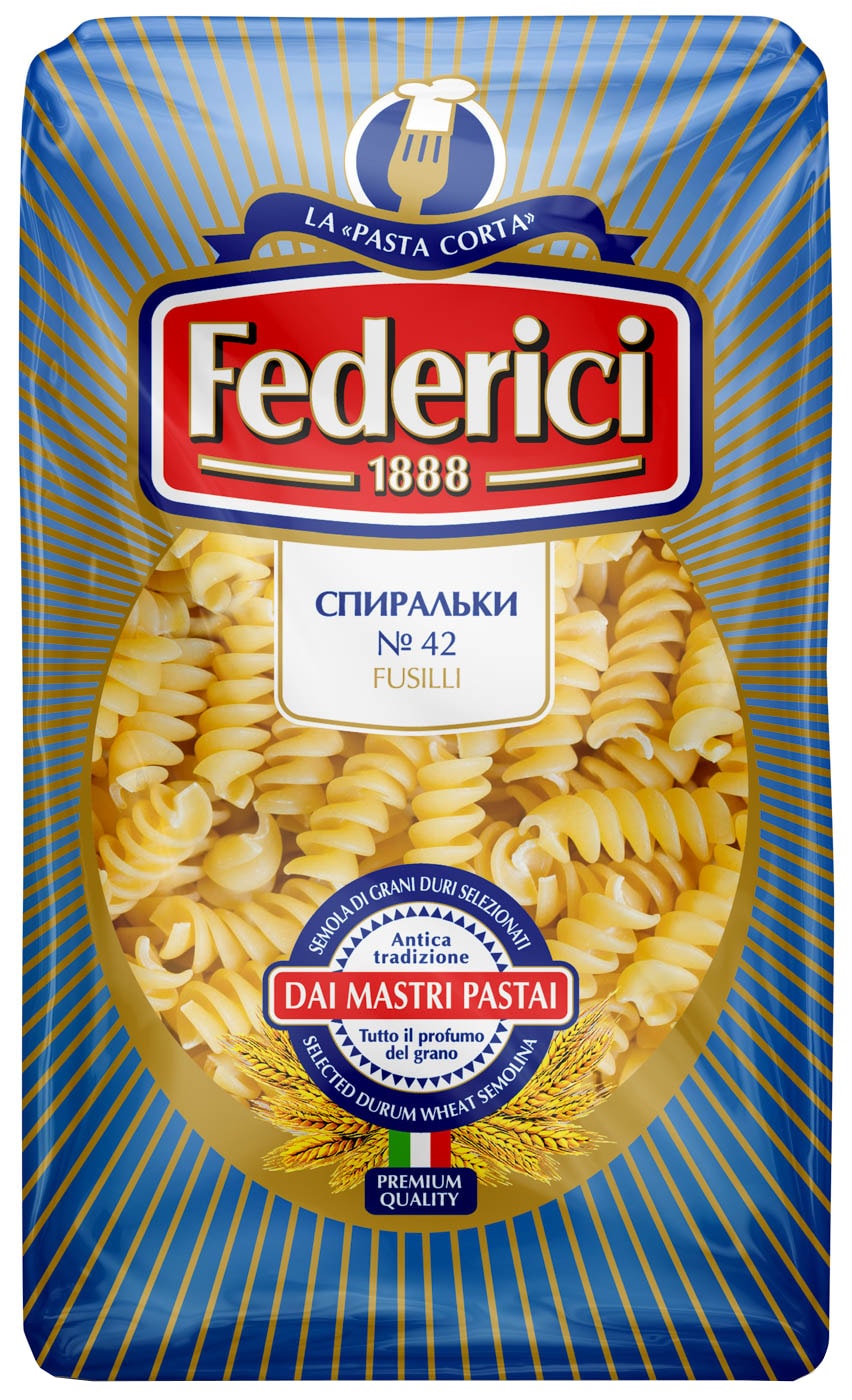 Изображение товара Макароны Federici Спиральки 500г фигурные из твердой пшеницы Россия