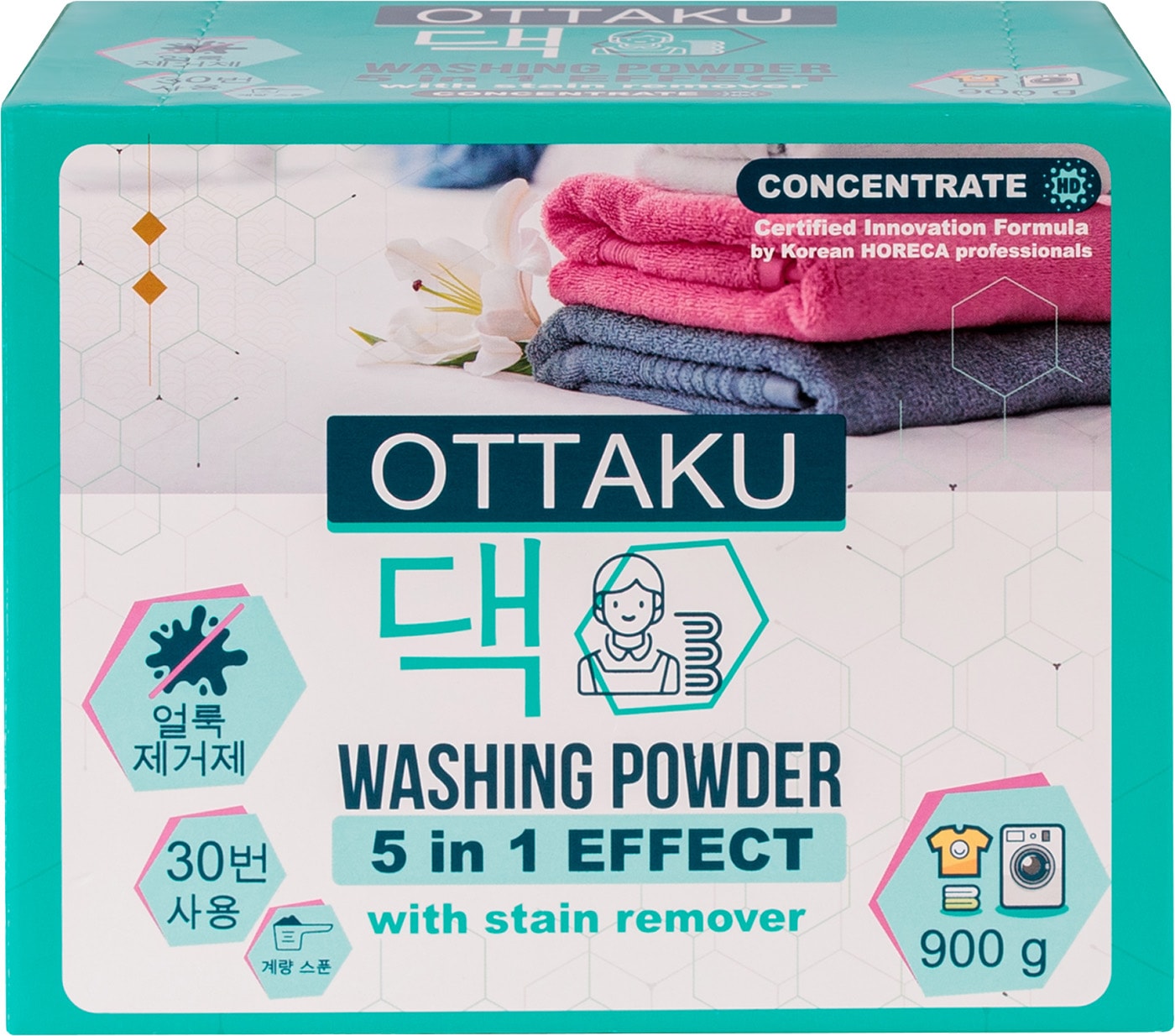 Изображение товара Стиральный порошок Ottaku 5in1 Effect Универсальный с пятновыводителем 900г