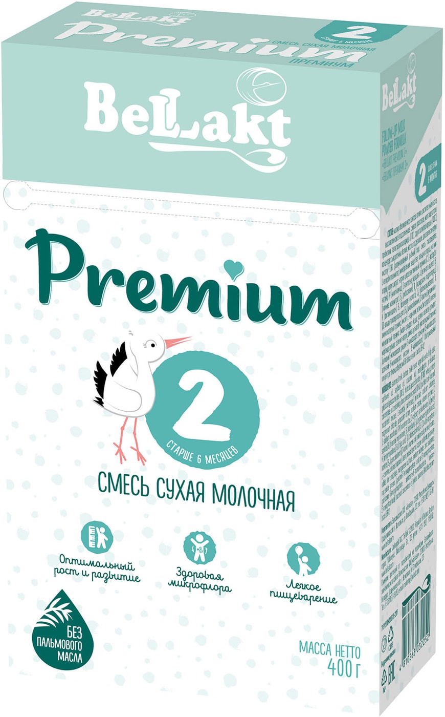 Изображение товара Молочная смесь Bellakt Premium 2 для детей от 6 месяцев 400 г без пальмового масла