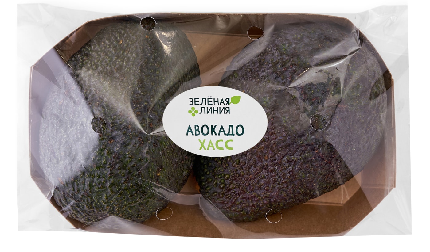 Изображение товара Авокадо Зеленая Линия Хасс Органик 2 шт свежие экологические плоды
