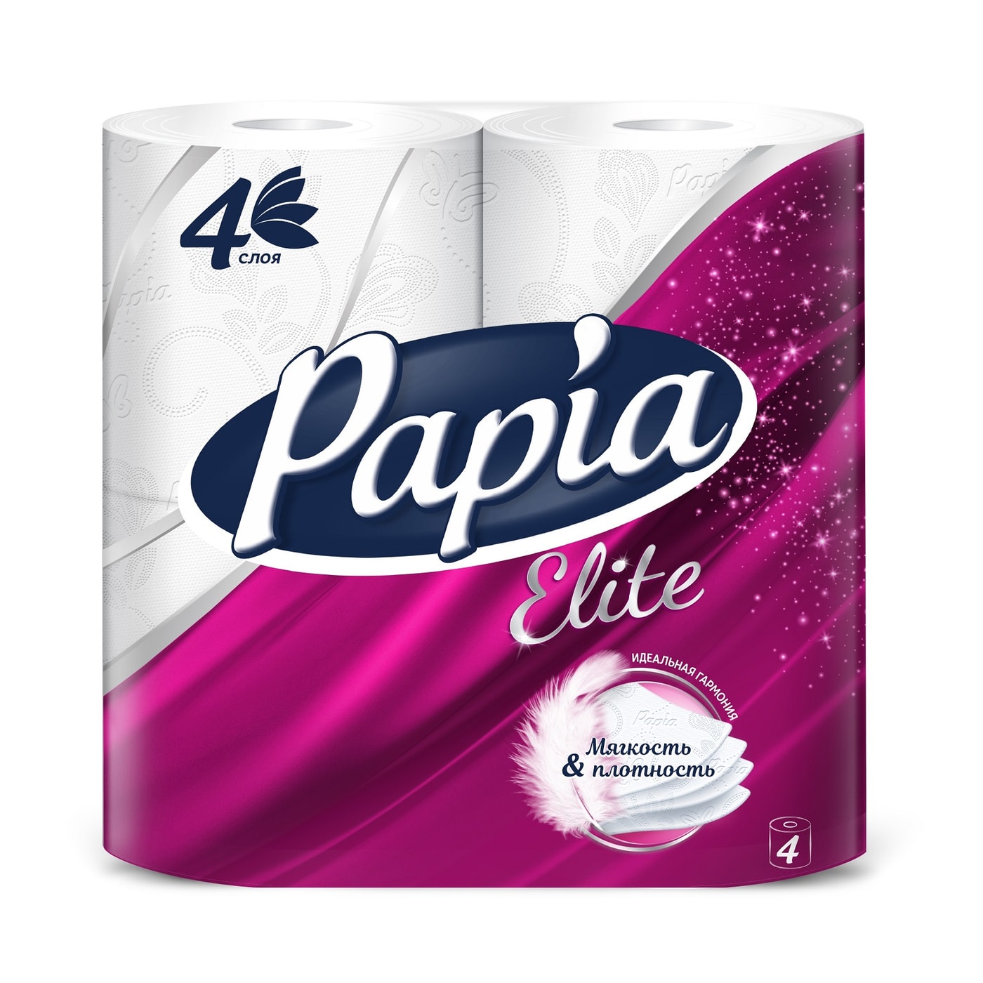 Изображение товара Туалетная бумага Papia Elite 4 рулона 4 слоя Изображение товара Туалетная бумага Papia Elite 4 рулона 4 слоя