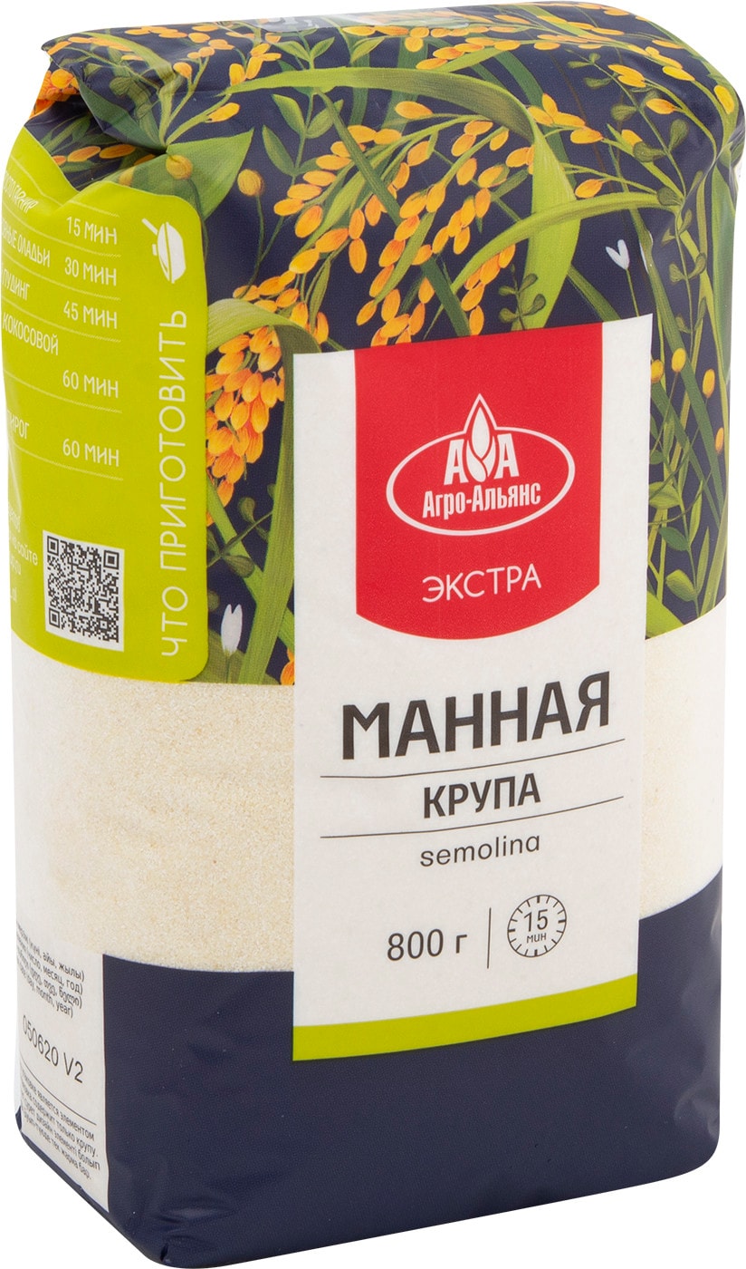 Изображение товара Крупа Агро-Альянс Экстра манная 800г