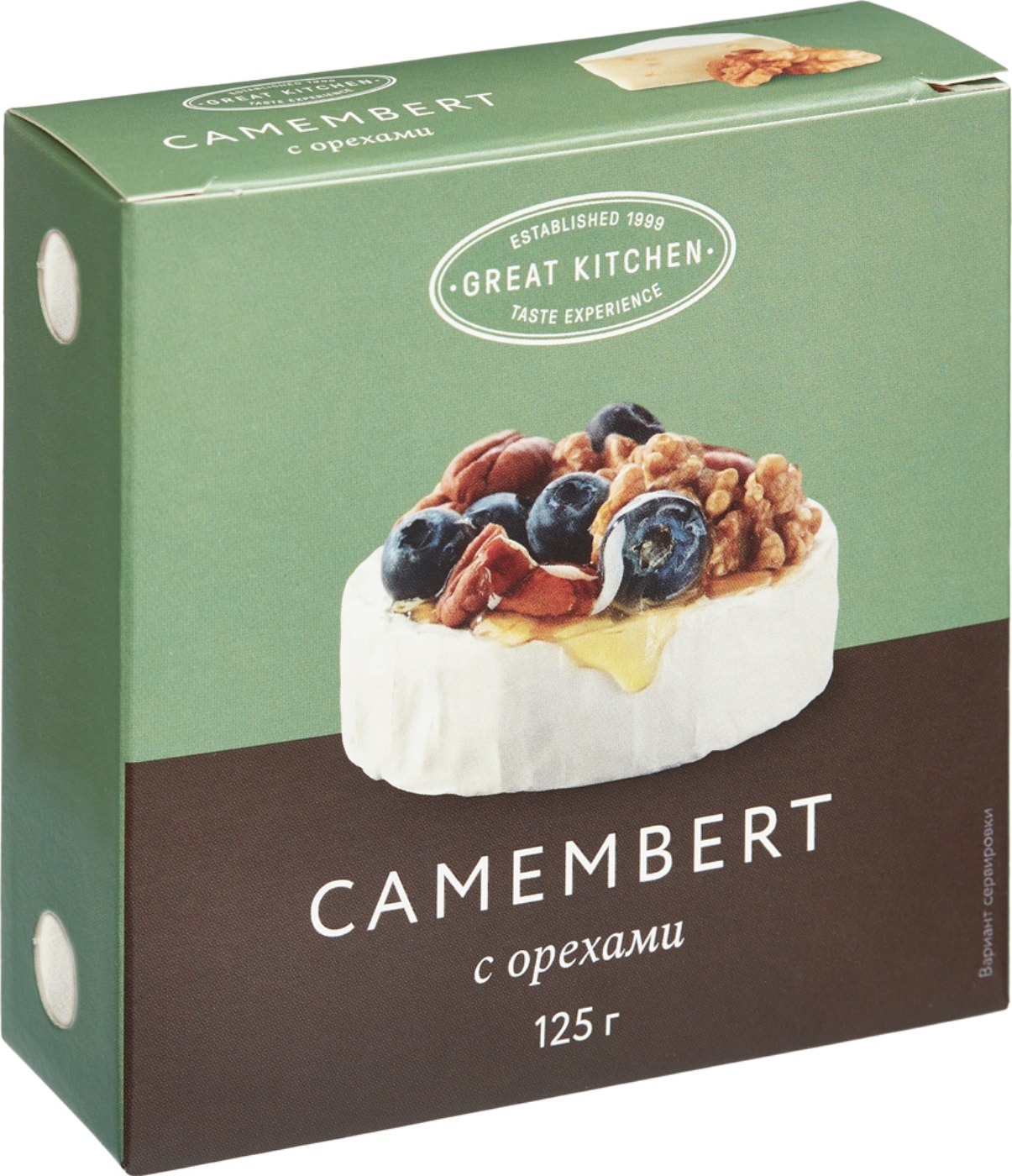 Изображение товара Cыр Great Kitchen Камамбер с орехами 50% 125г