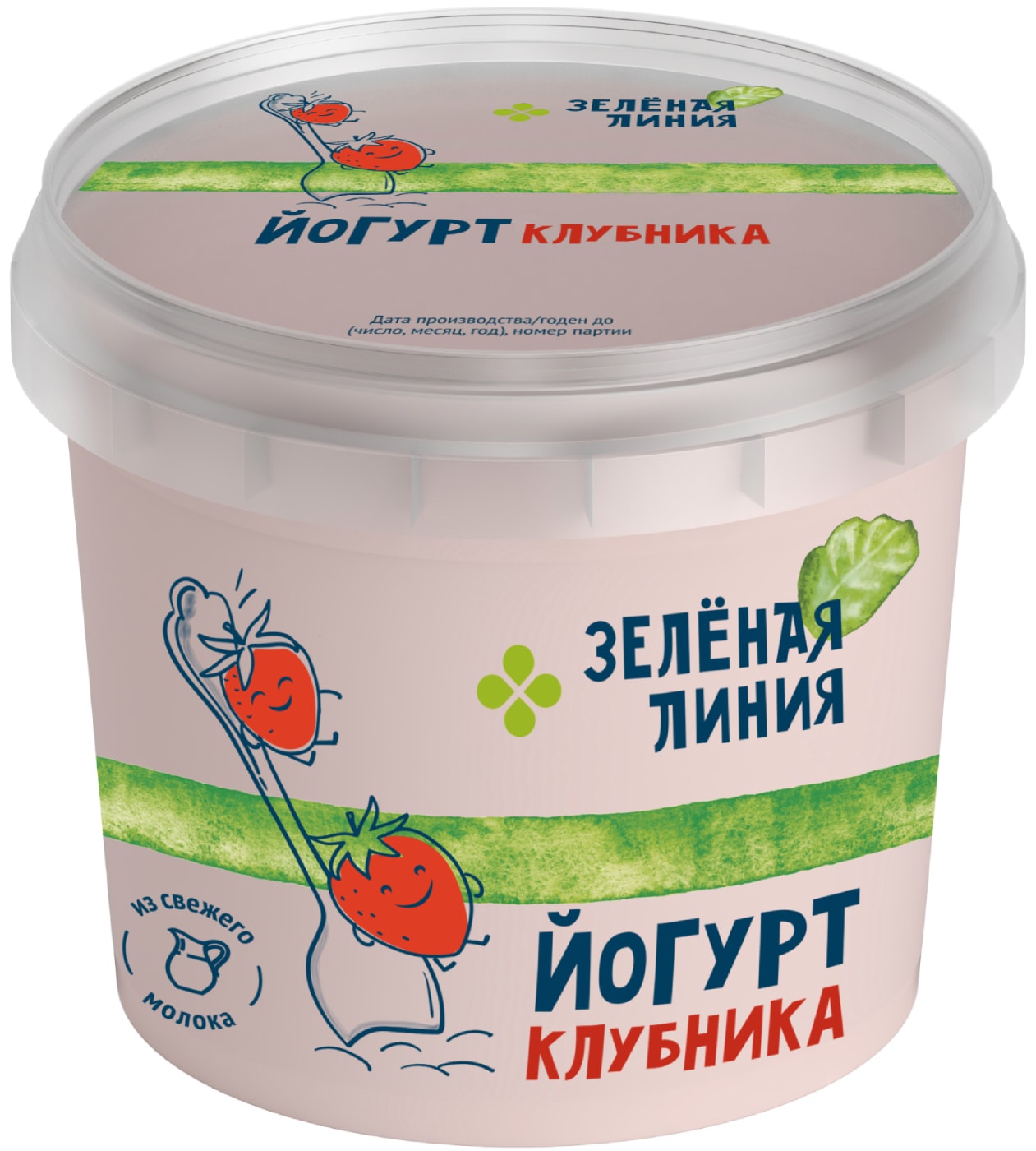 Изображение товара Йогурт клубника 2.8% Зеленая линия 315 г
