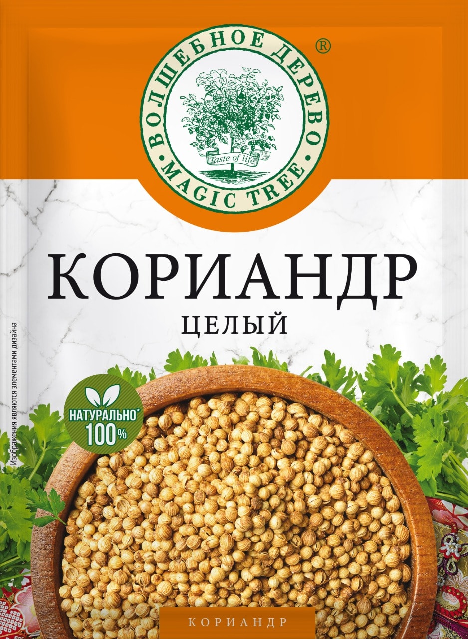 Изображение товара Кориандр Волшебное дерево целый 20г натуральная специя для кулинарии