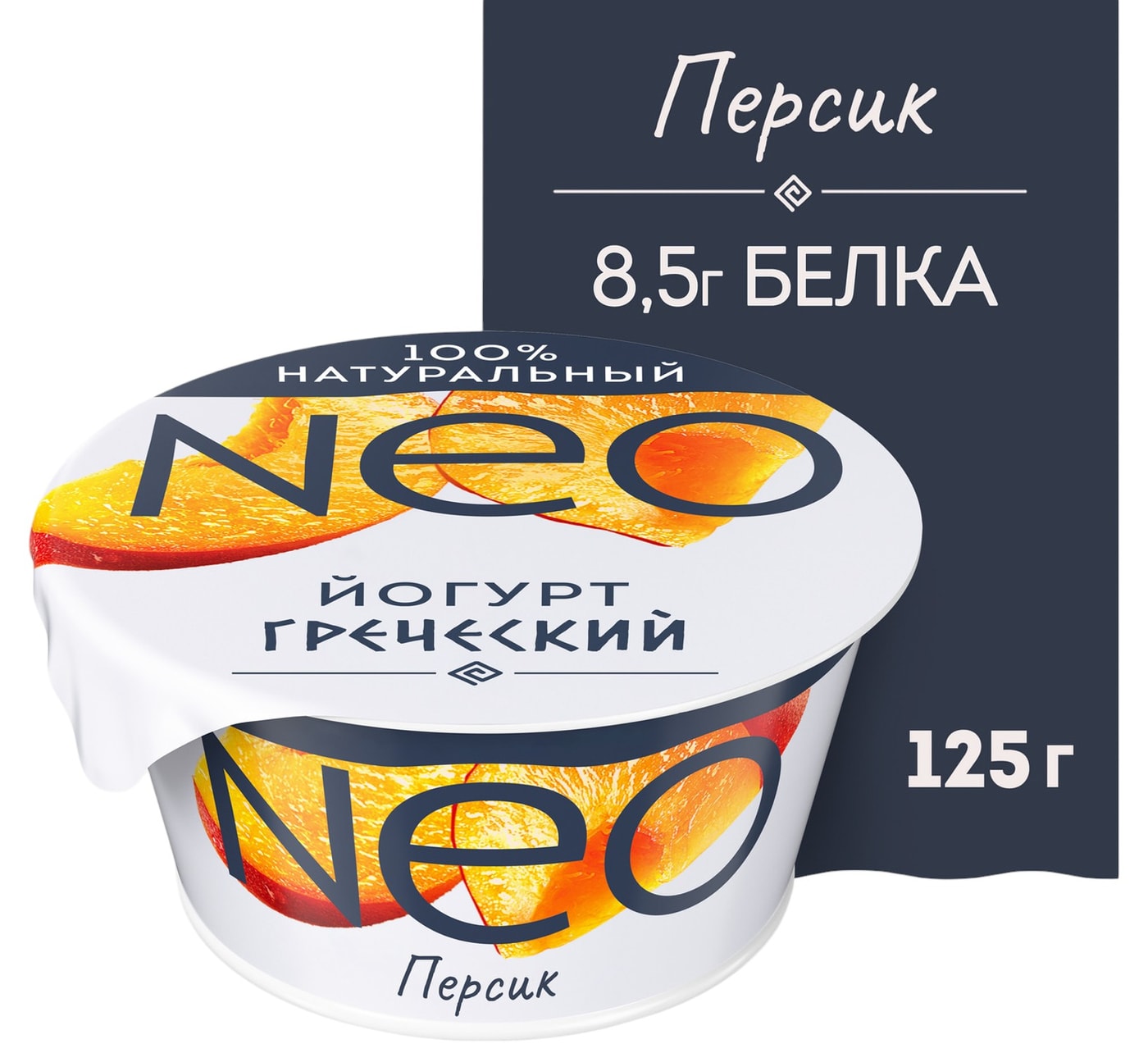 Изображение товара Йогурт Neo Греческий Персик 1.7% 125г