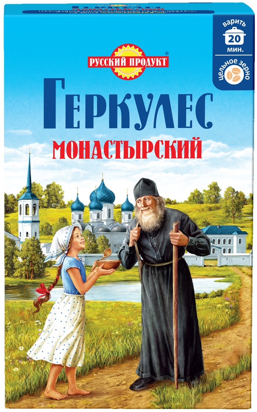 Изображение товара Хлопья Русский Продукт Геркулес Монастырский овсяные 500г