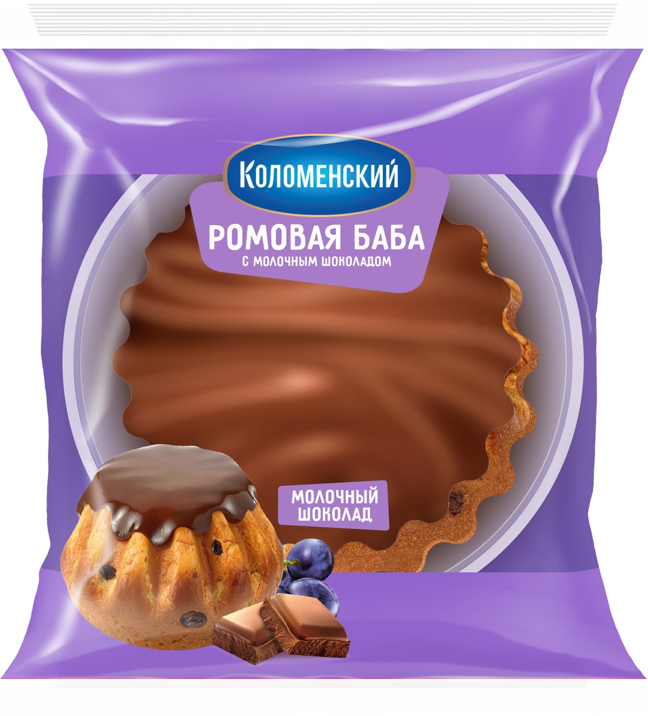 Изображение товара Ромовая баба Коломенский с молочным шоколадом 75 г - вкусное шоколадное изделие