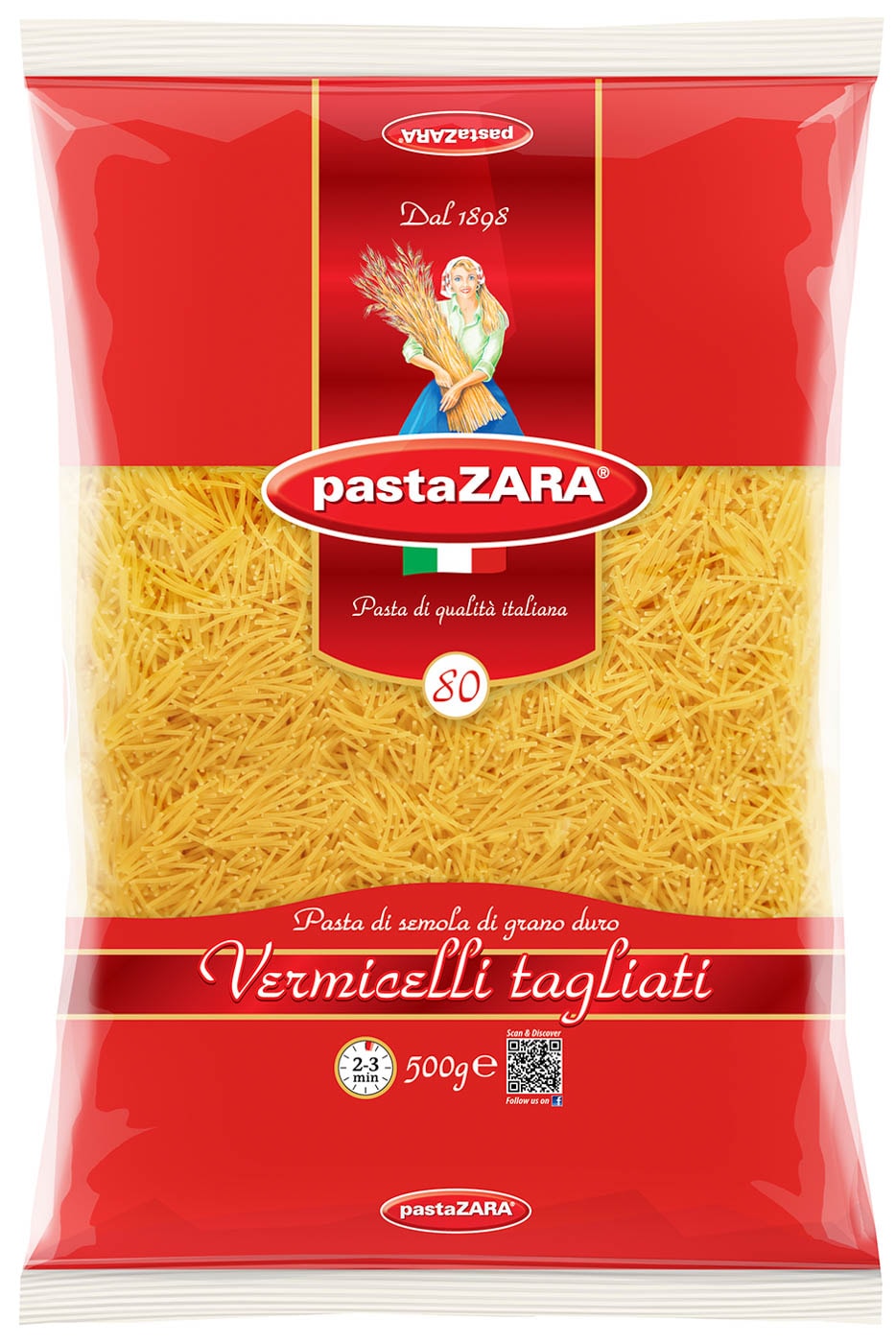 Изображение товара Макароны Pasta ZARA №80 Vermicelli tagliati 500г