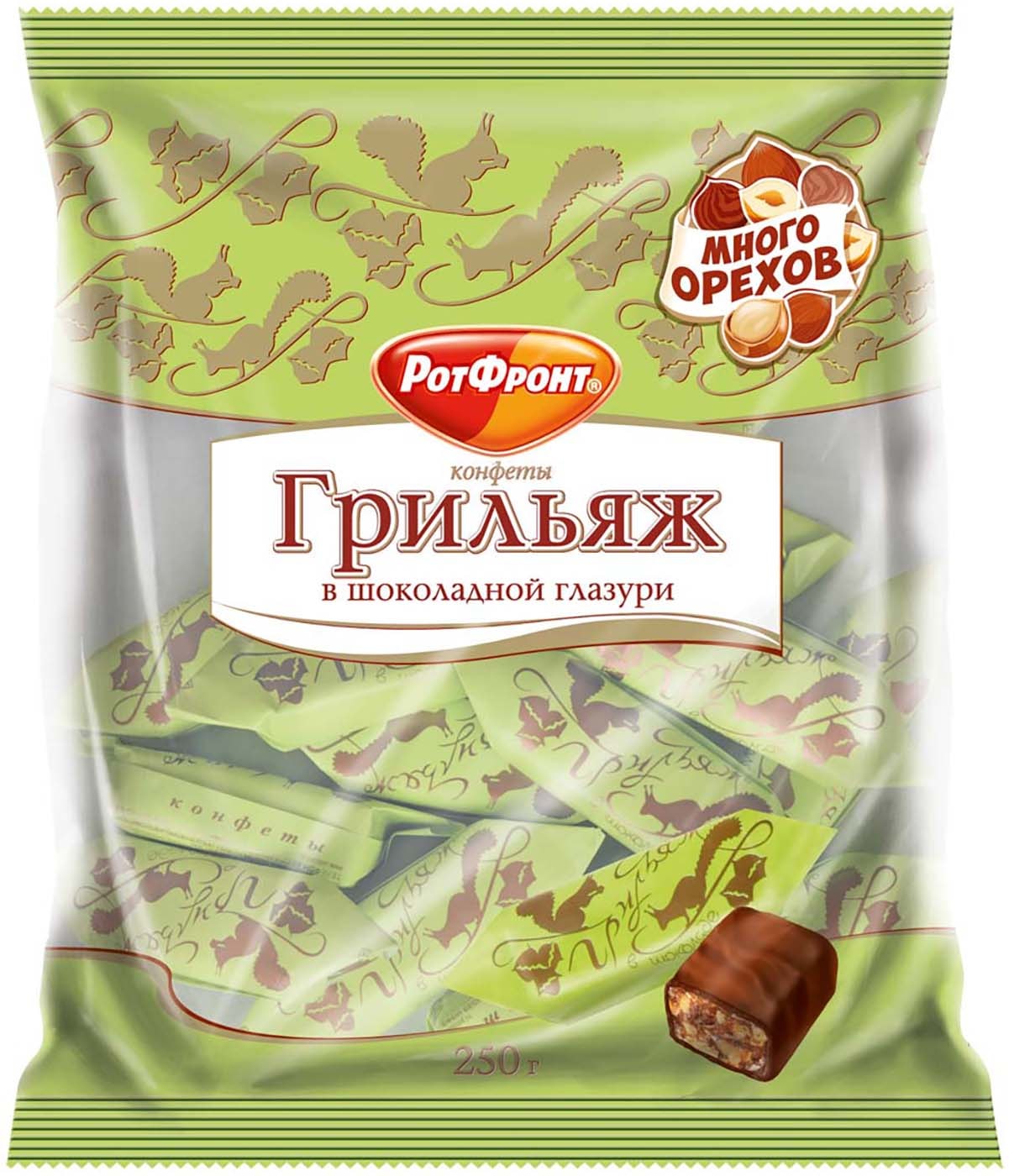 Изображение товара Конфеты Рот Фронт Грильяж в шоколадной глазури 200г