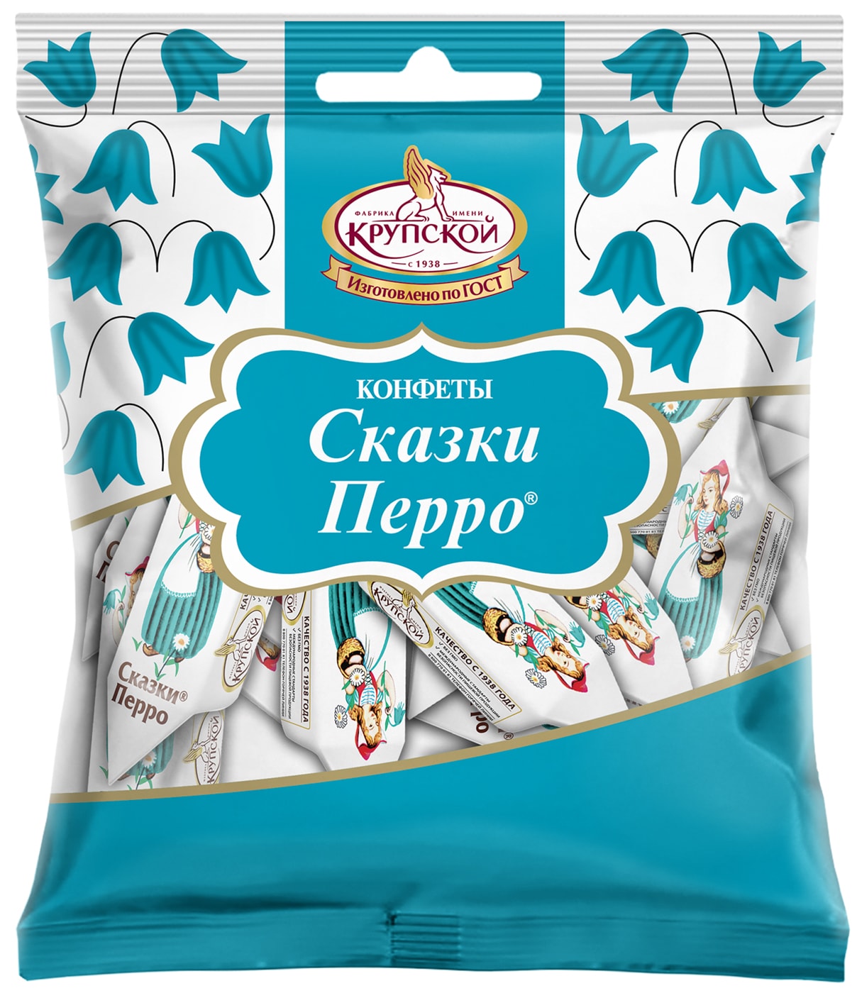 Изображение товара Конфеты Сказки Перро 200 г с арахисовой начинкой и вафлями Россия