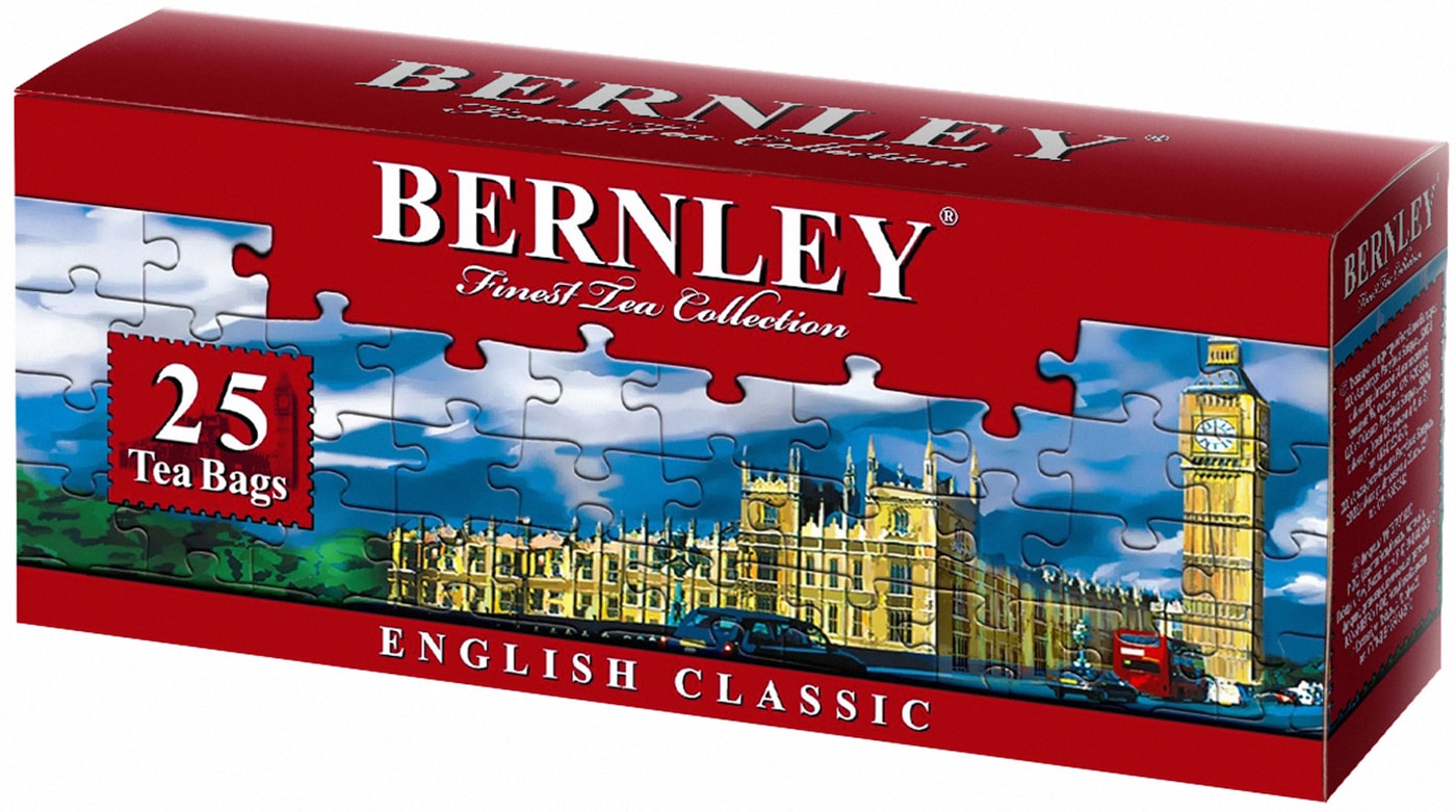 Изображение товара Чай черный Bernley English Classic 25 пакетиков по 2 г для дома и офиса
