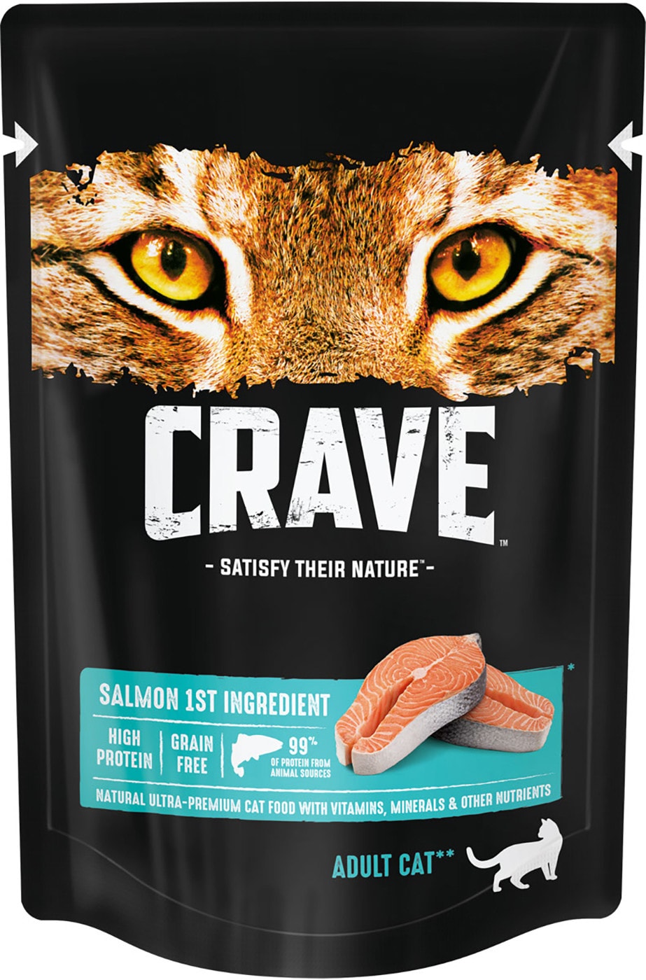 Изображение товара Влажный корм для кошек Crave Лосось 70г